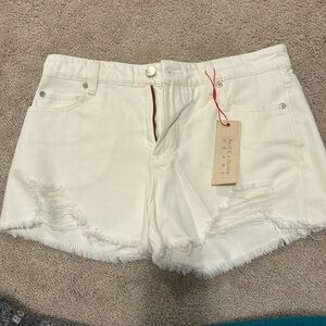 Alice & Olivia White Jean Shorts